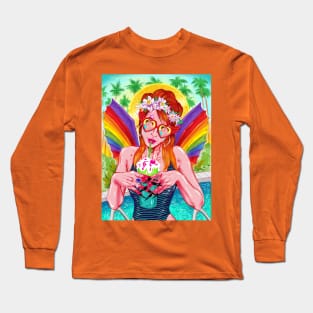 Rainbow Persephone Long Sleeve T-Shirt